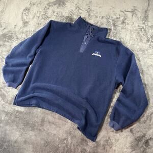 Vintage Ocean East Alaska Blue Fleece Sweater Size Large USA